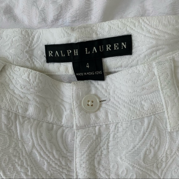 Ralph Lauren White Paisley Pants - Picture 3 of 16
